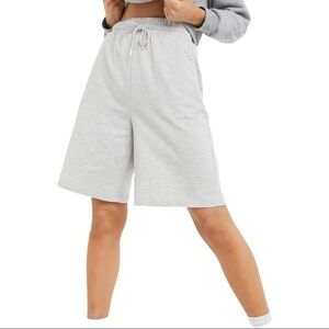 Asos DESIGN longer length sweat shorts in gray